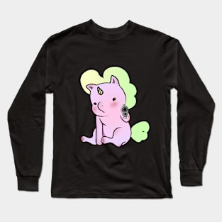 Unicorn with a gun Long Sleeve T-Shirt